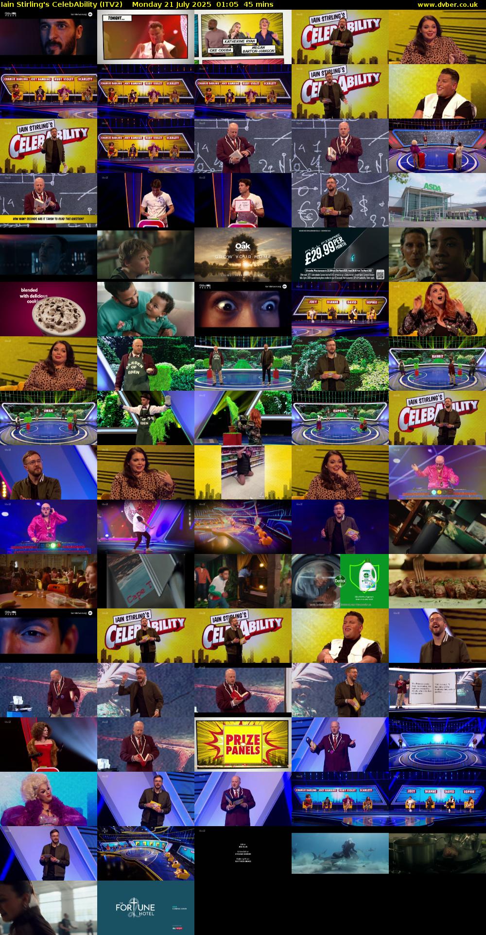 Iain Stirling's CelebAbility (ITV2) Monday 21 July 2025 01:05 - 01:50