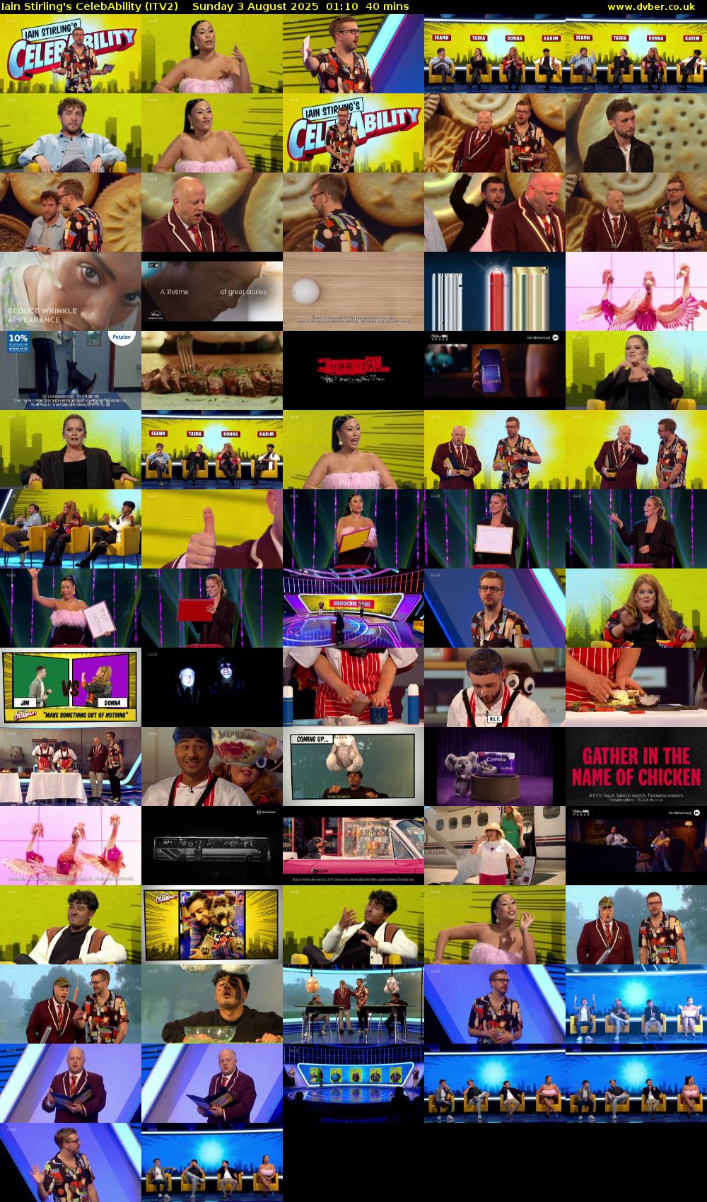 Iain Stirling's CelebAbility (ITV2) Sunday 3 August 2025 01:10 - 01:50