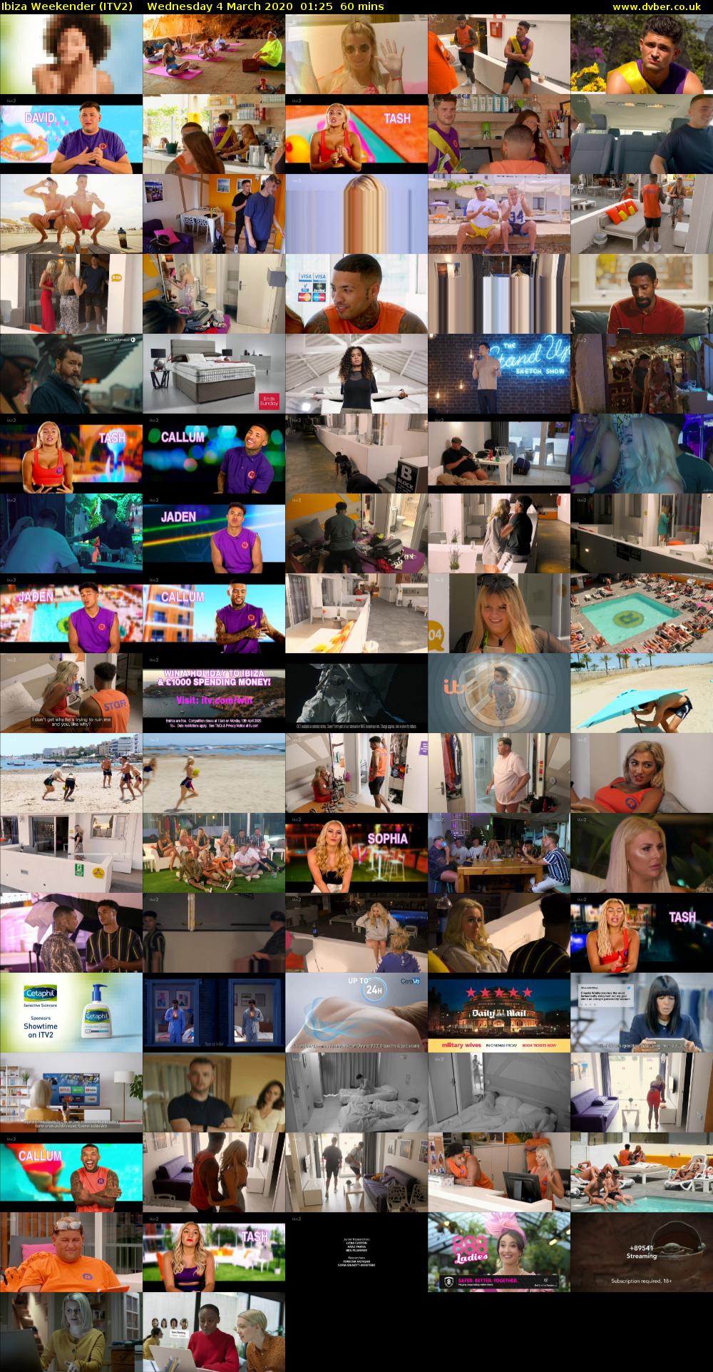 Ibiza Weekender (ITV2) Wednesday 4 March 2020 01:25 - 02:25