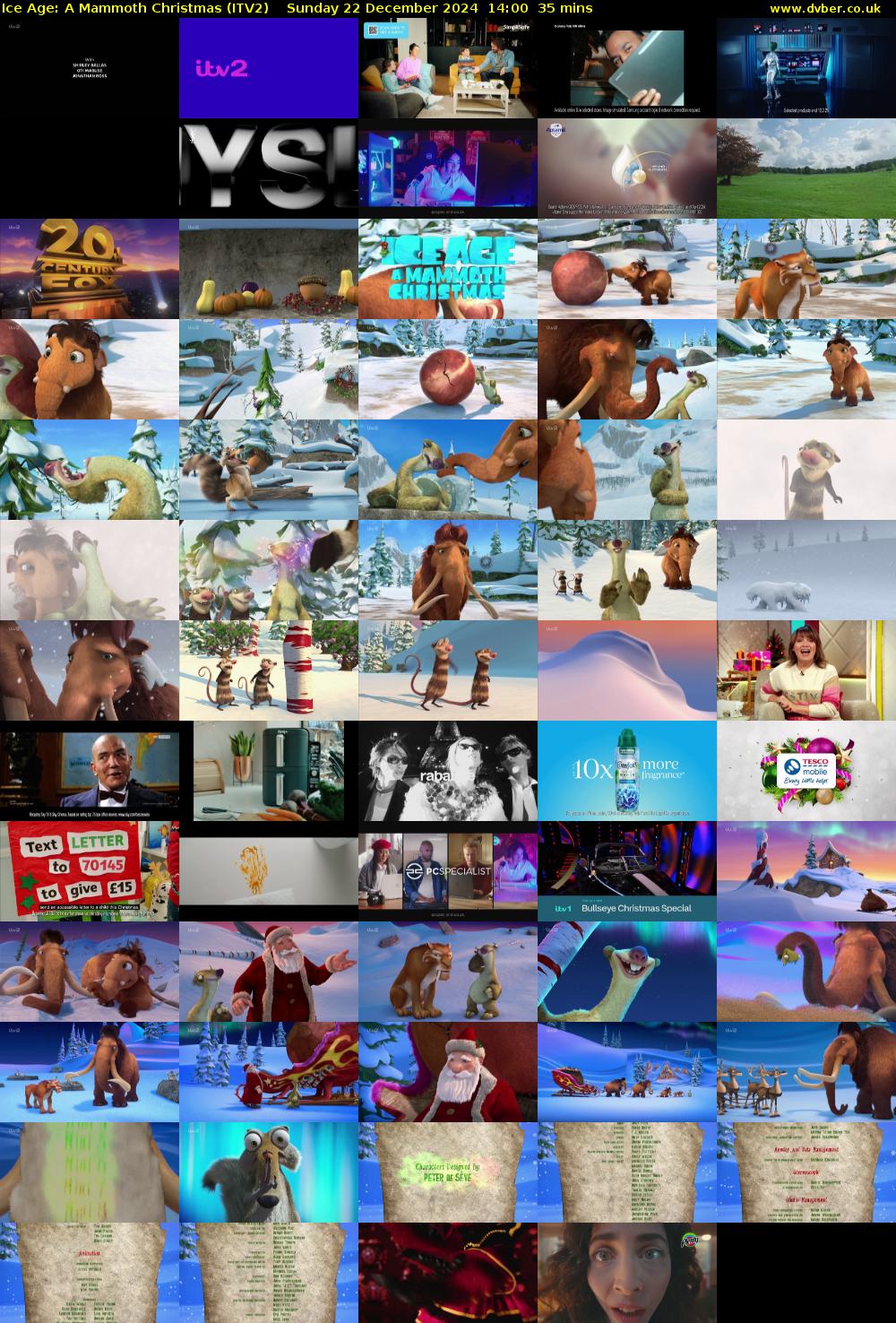 Ice Age: A Mammoth Christmas (ITV2) Sunday 22 December 2024 14:00 - 14:35