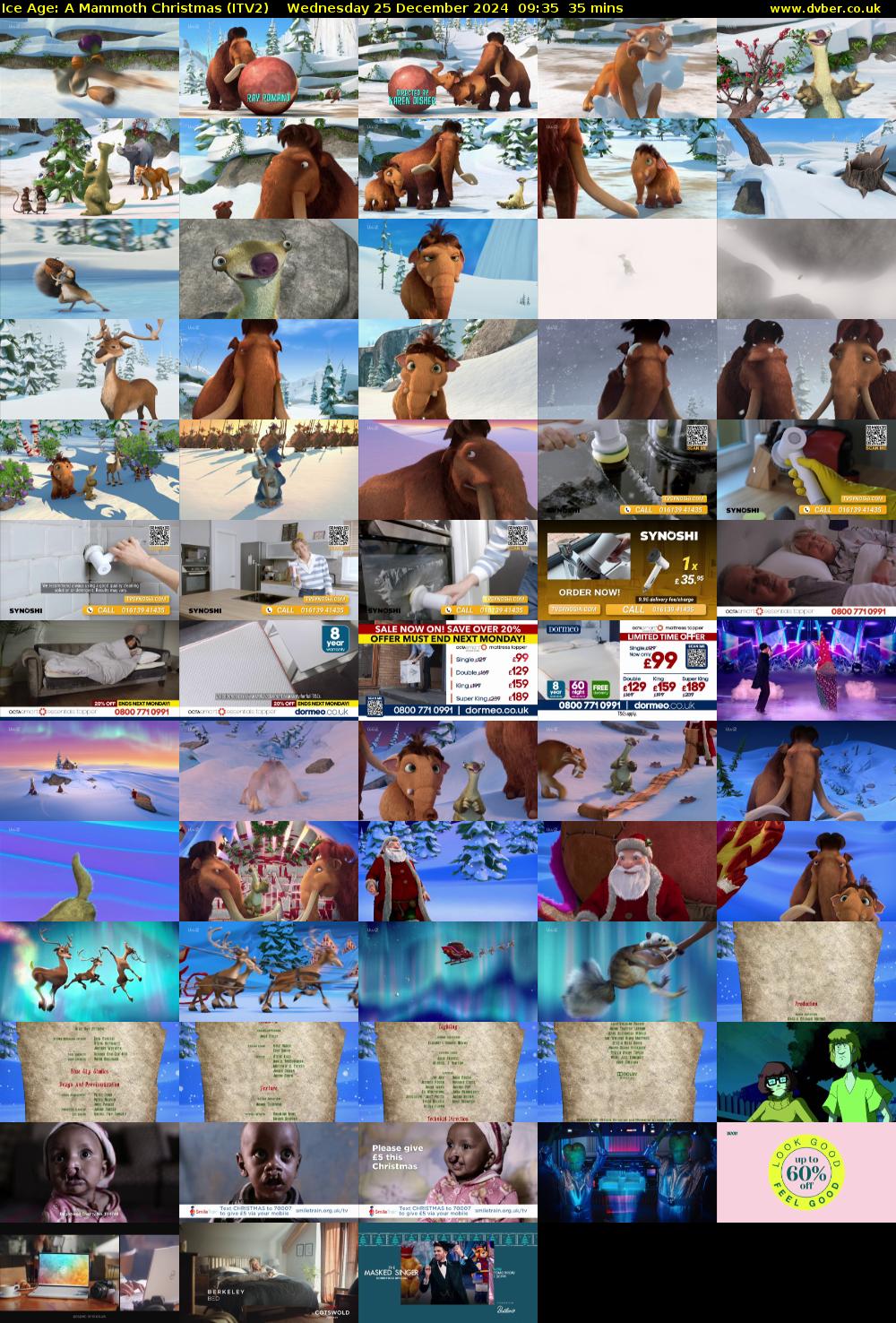 Ice Age: A Mammoth Christmas (ITV2) Wednesday 25 December 2024 09:35 - 10:10