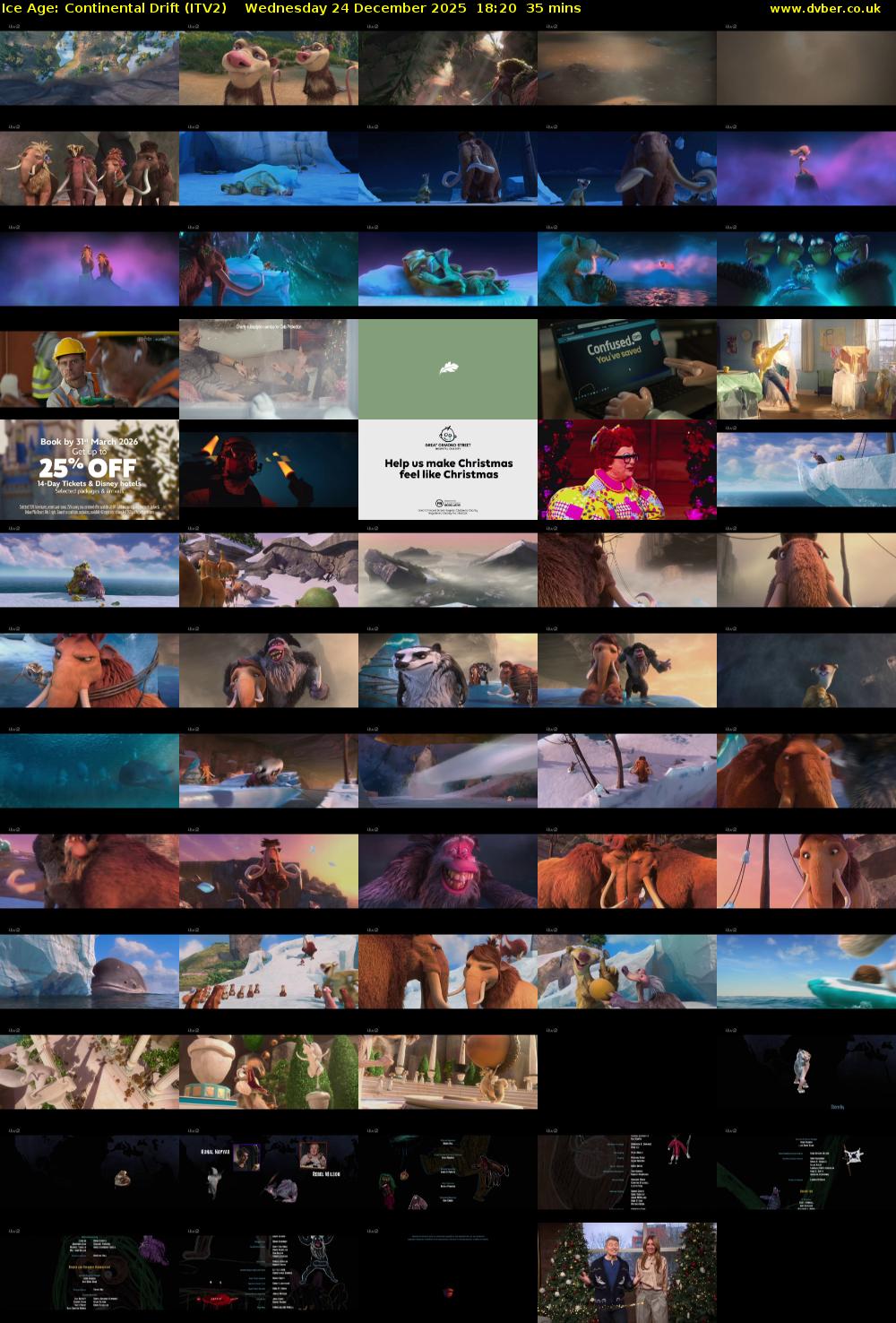 Ice Age: Continental Drift (ITV2) Wednesday 24 December 2025 18:20 - 18:55