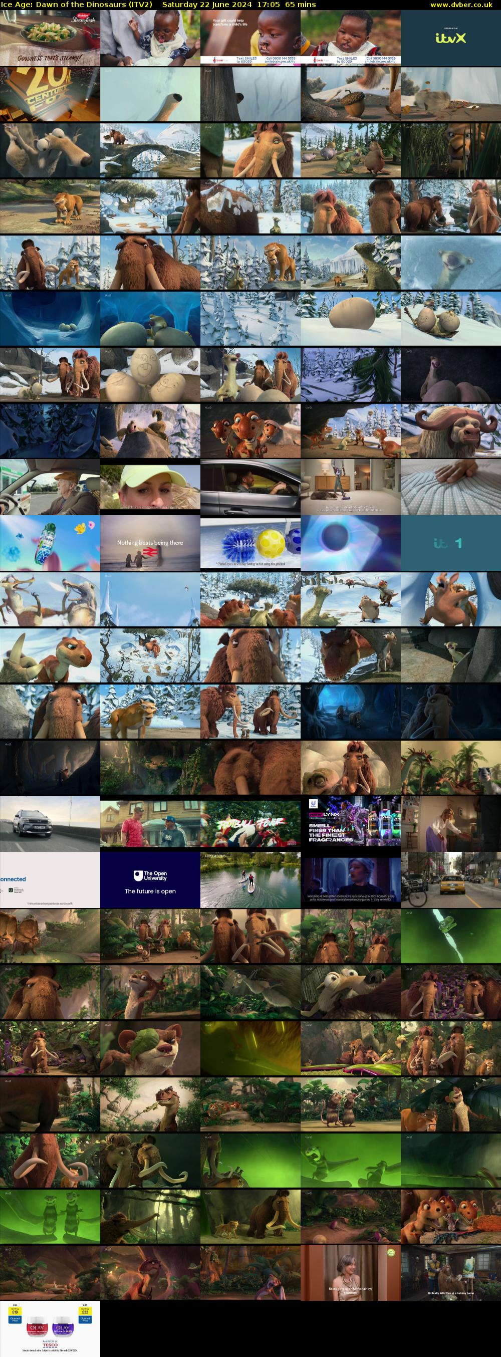 Ice Age: Dawn of the Dinosaurs (ITV2) Saturday 22 June 2024 17:05 - 18:10
