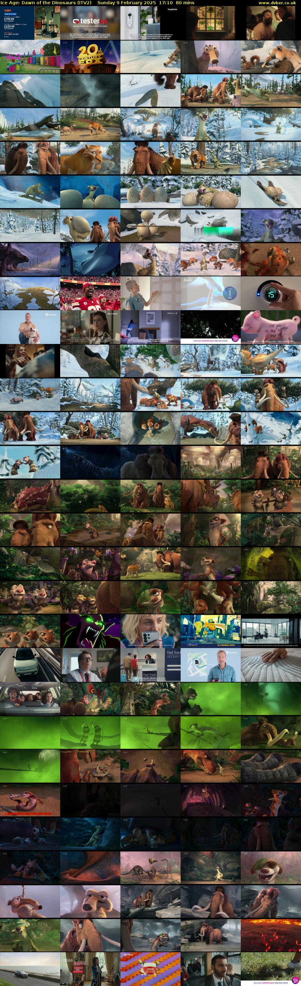 Ice Age: Dawn of the Dinosaurs (ITV2) Sunday 9 February 2025 17:10 - 18:30