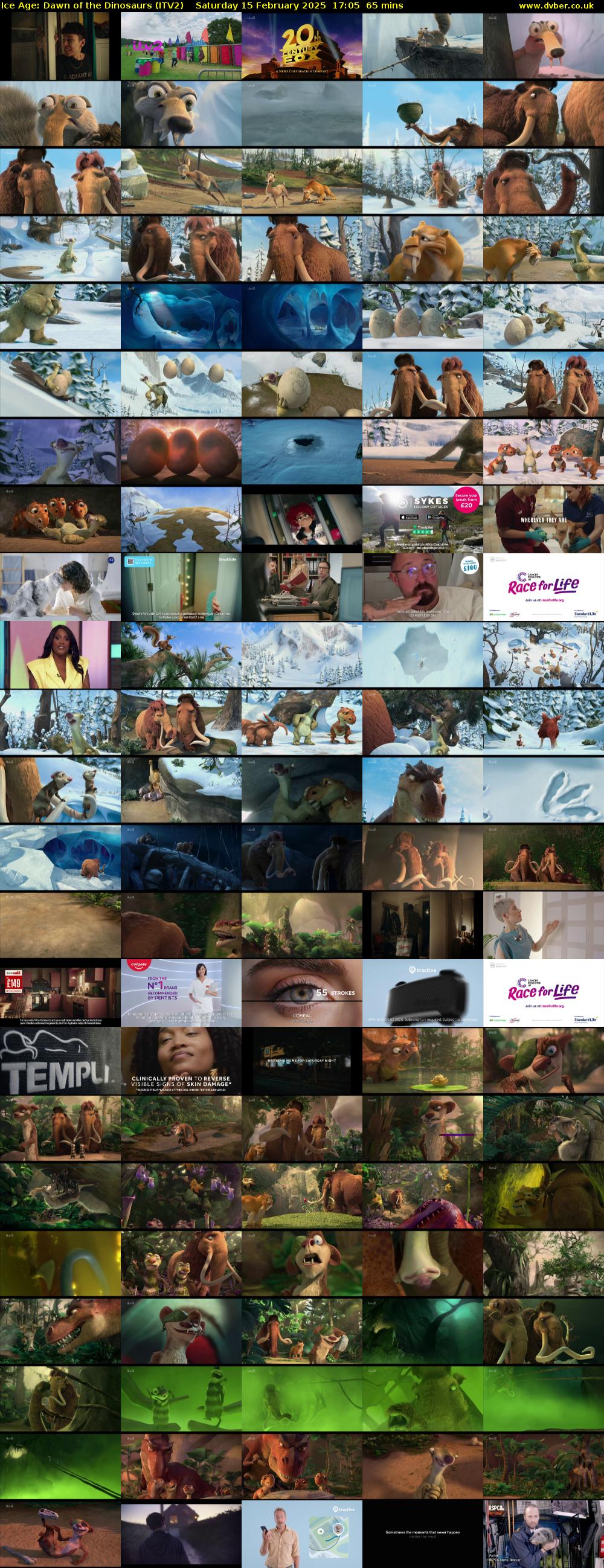 Ice Age: Dawn of the Dinosaurs (ITV2) Saturday 15 February 2025 17:05 - 18:10