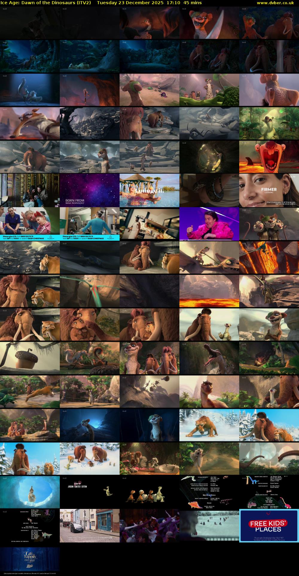 Ice Age: Dawn of the Dinosaurs (ITV2) Tuesday 23 December 2025 17:10 - 17:55