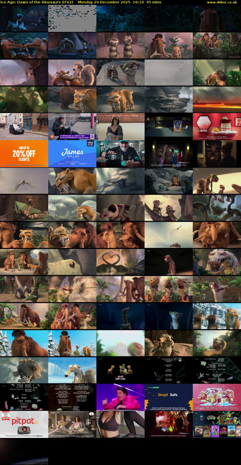 Ice Age: Dawn of the Dinosaurs (ITV2) Monday 29 December 2025 16:10 - 16:55
