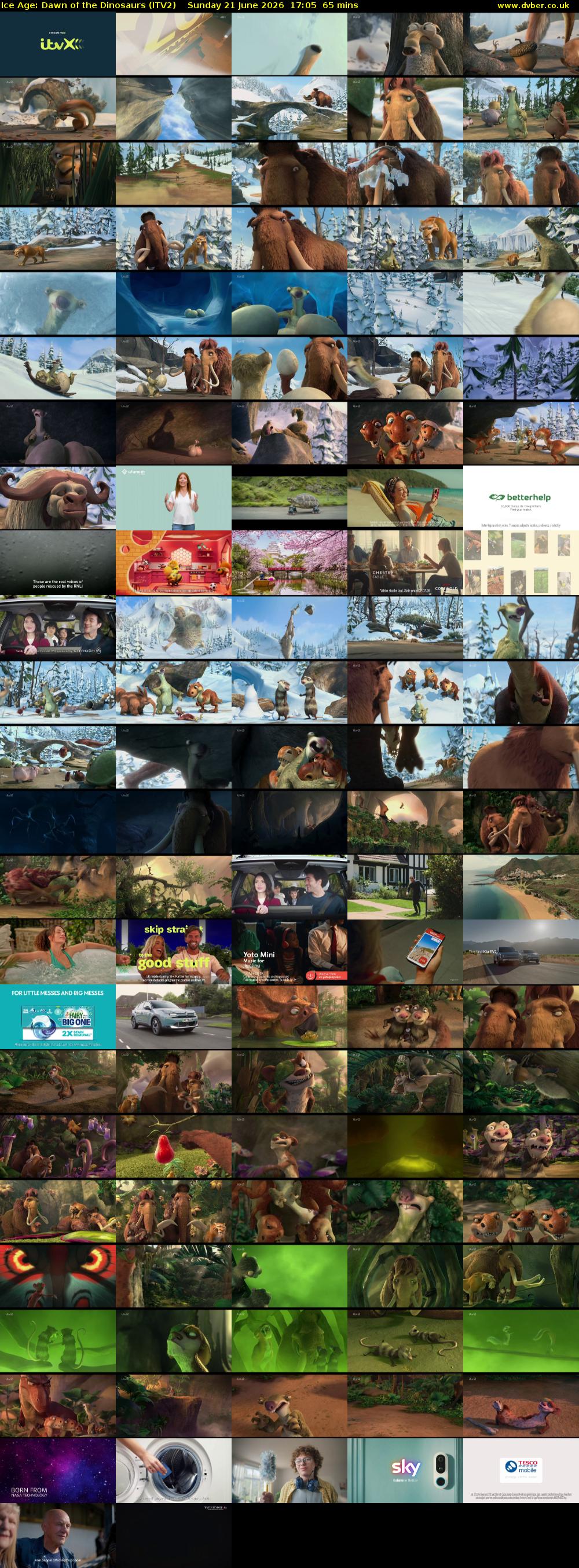 Ice Age: Dawn of the Dinosaurs (ITV2) Sunday 21 June 2026 17:05 - 18:10