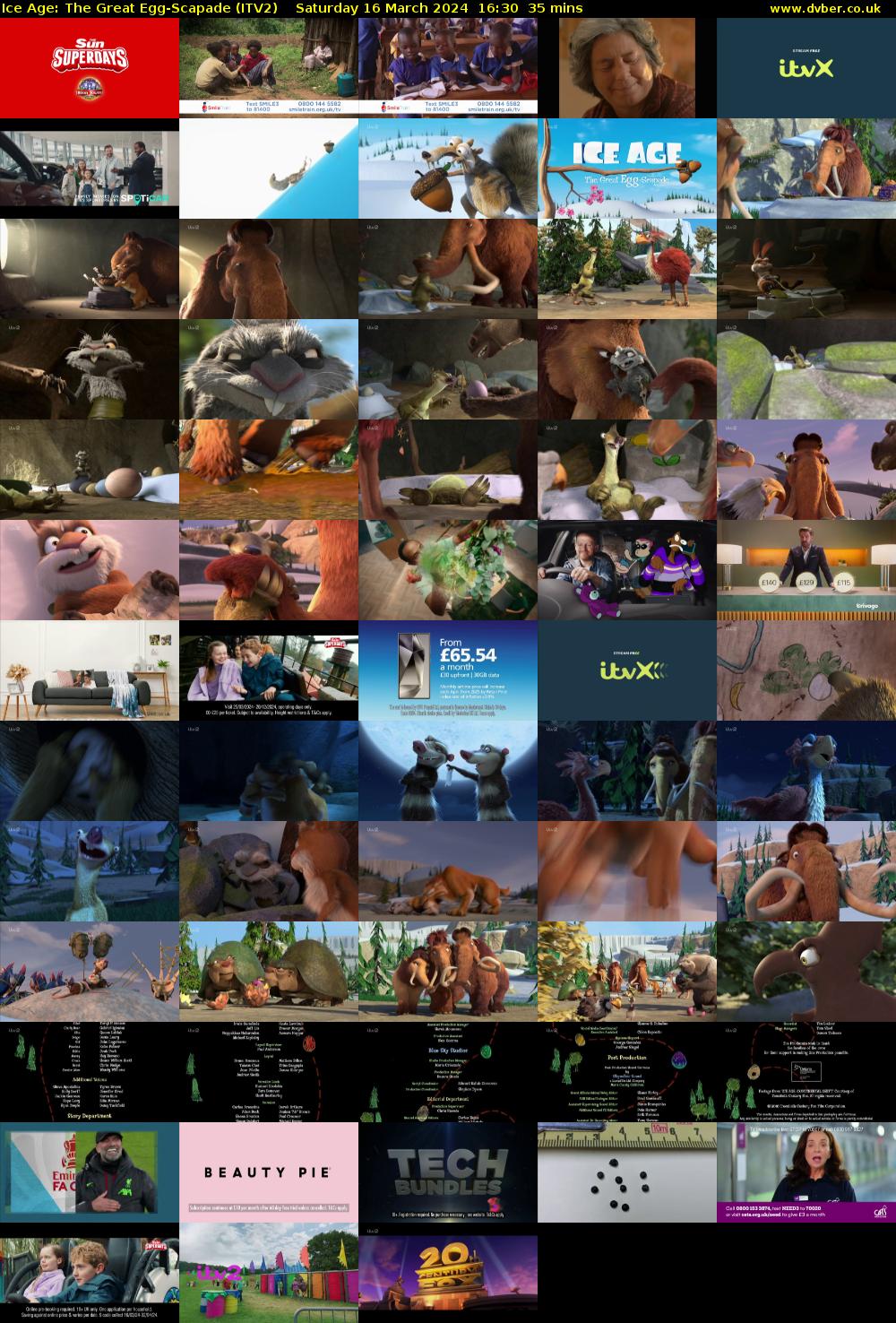 Ice Age: The Great Egg-Scapade (ITV2) Saturday 16 March 2024 16:30 - 17:05