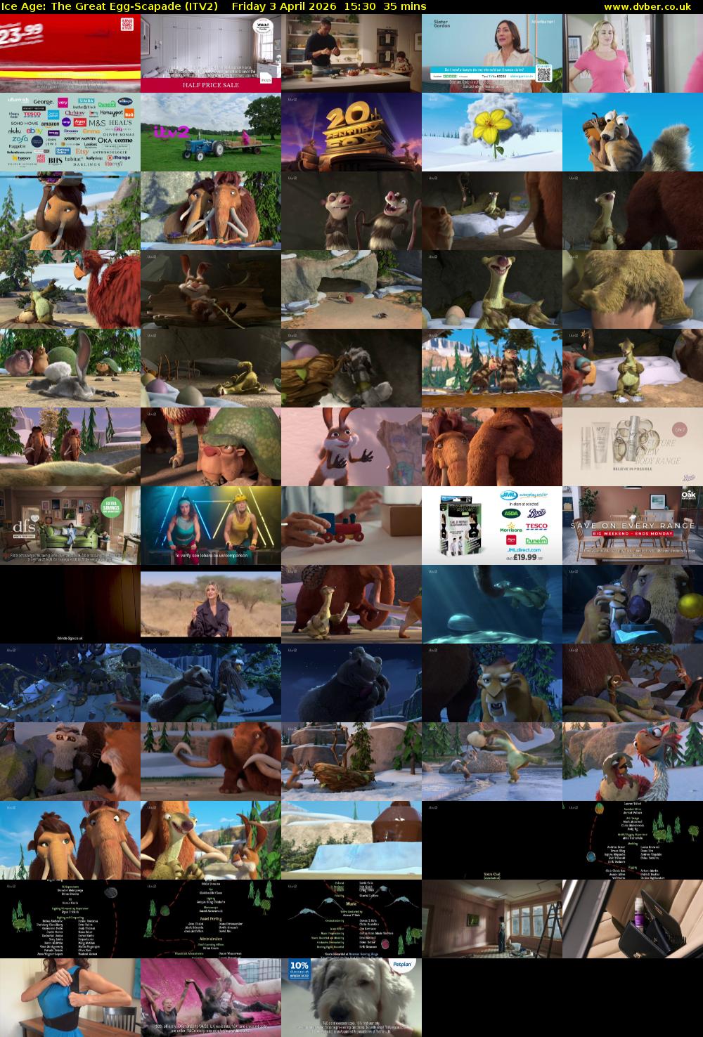 Ice Age: The Great Egg-Scapade (ITV2) Friday 3 April 2026 15:30 - 16:05