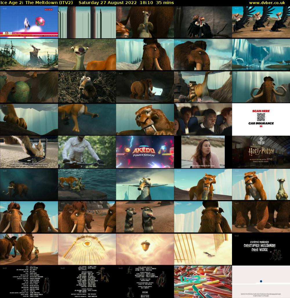 Ice Age 2: The Meltdown (ITV2) Saturday 27 August 2022 18:10 - 18:45