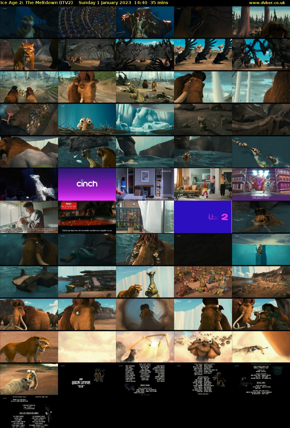 Ice Age 2: The Meltdown (ITV2) Sunday 1 January 2023 14:40 - 15:15