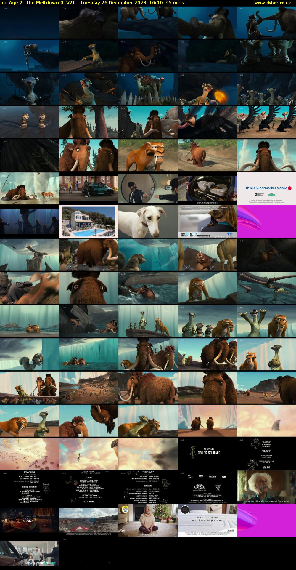 Ice Age 2: The Meltdown (ITV2) Tuesday 26 December 2023 16:10 - 16:55