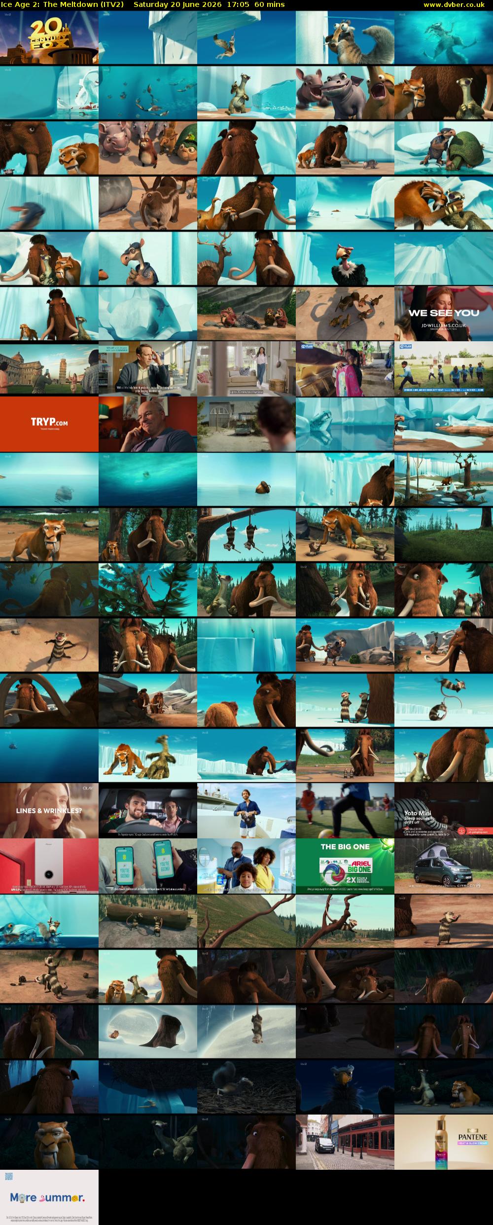 Ice Age 2: The Meltdown (ITV2) Saturday 20 June 2026 17:05 - 18:05