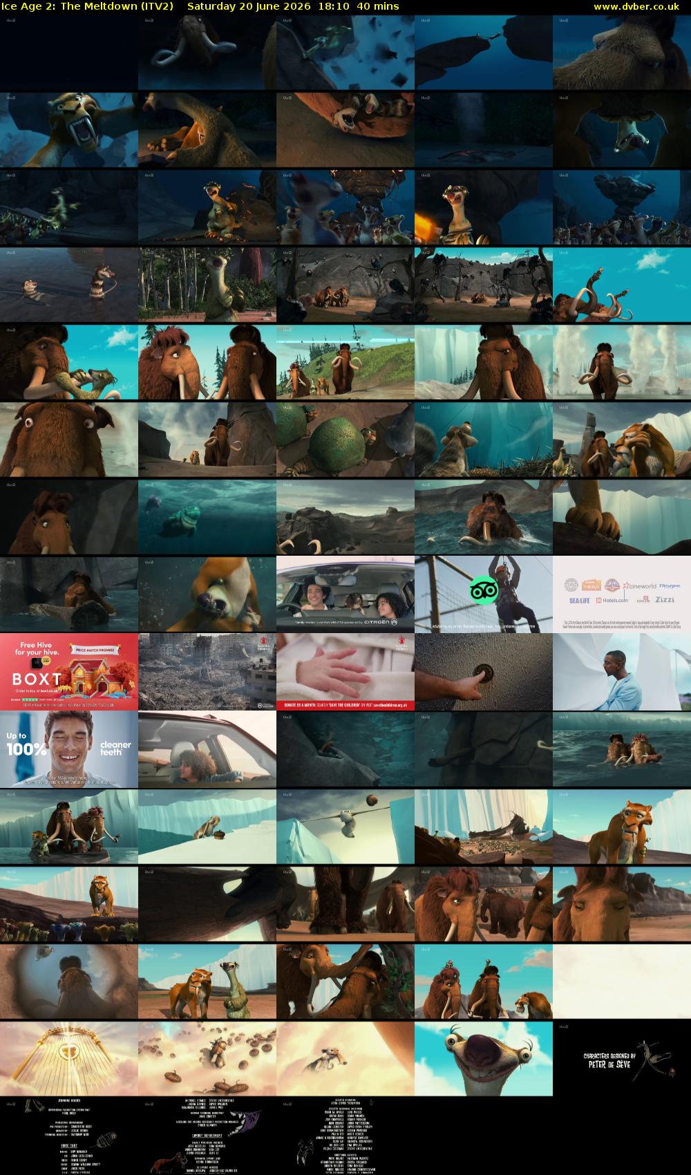 Ice Age 2: The Meltdown (ITV2) Saturday 20 June 2026 18:10 - 18:50