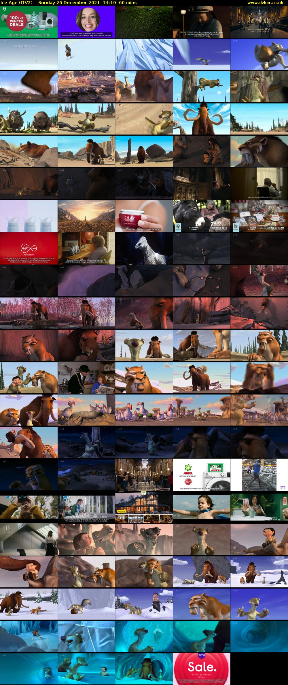 Ice Age (ITV2) Sunday 26 December 2021 14:10 - 15:10