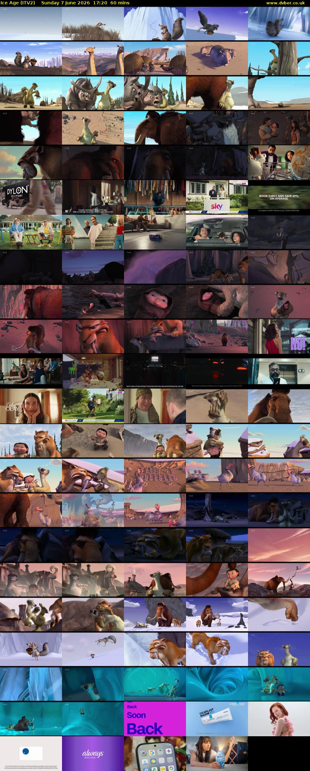 Ice Age (ITV2) Sunday 7 June 2026 17:20 - 18:20