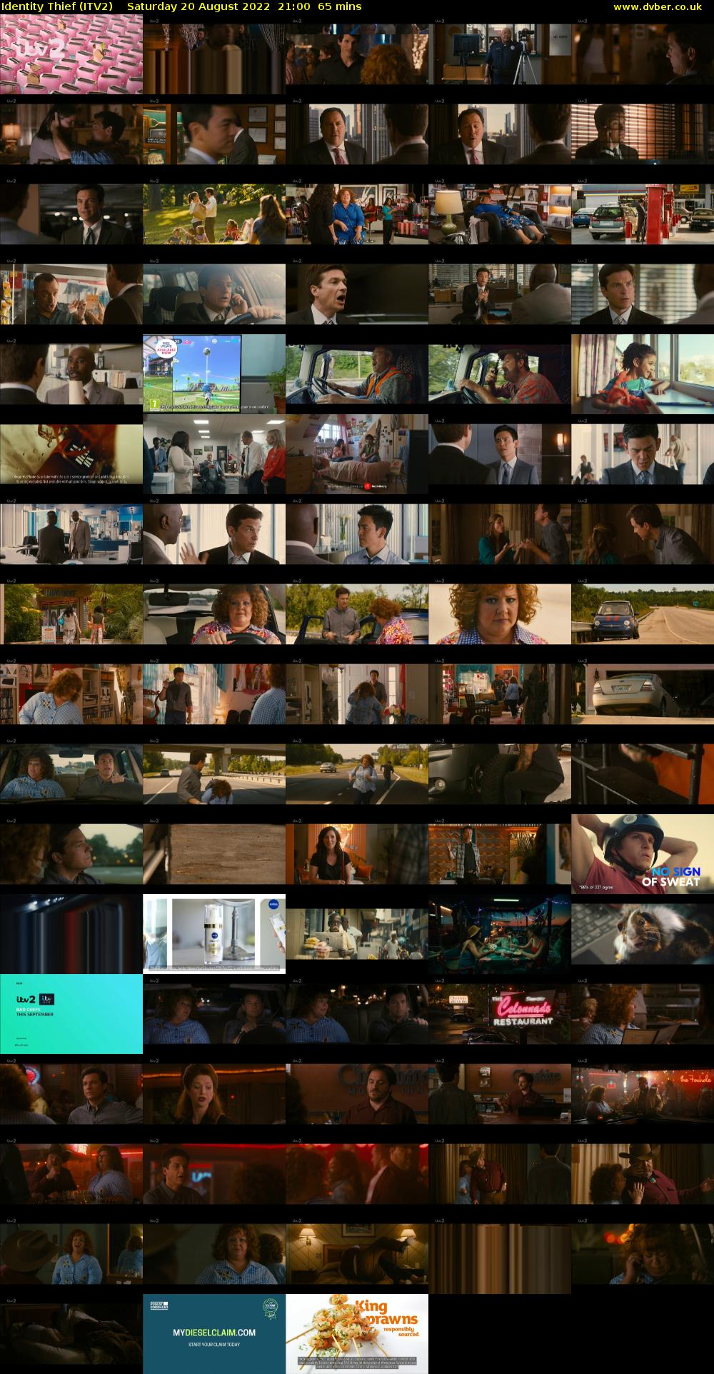 Identity Thief (ITV2) Saturday 20 August 2022 21:00 - 22:05