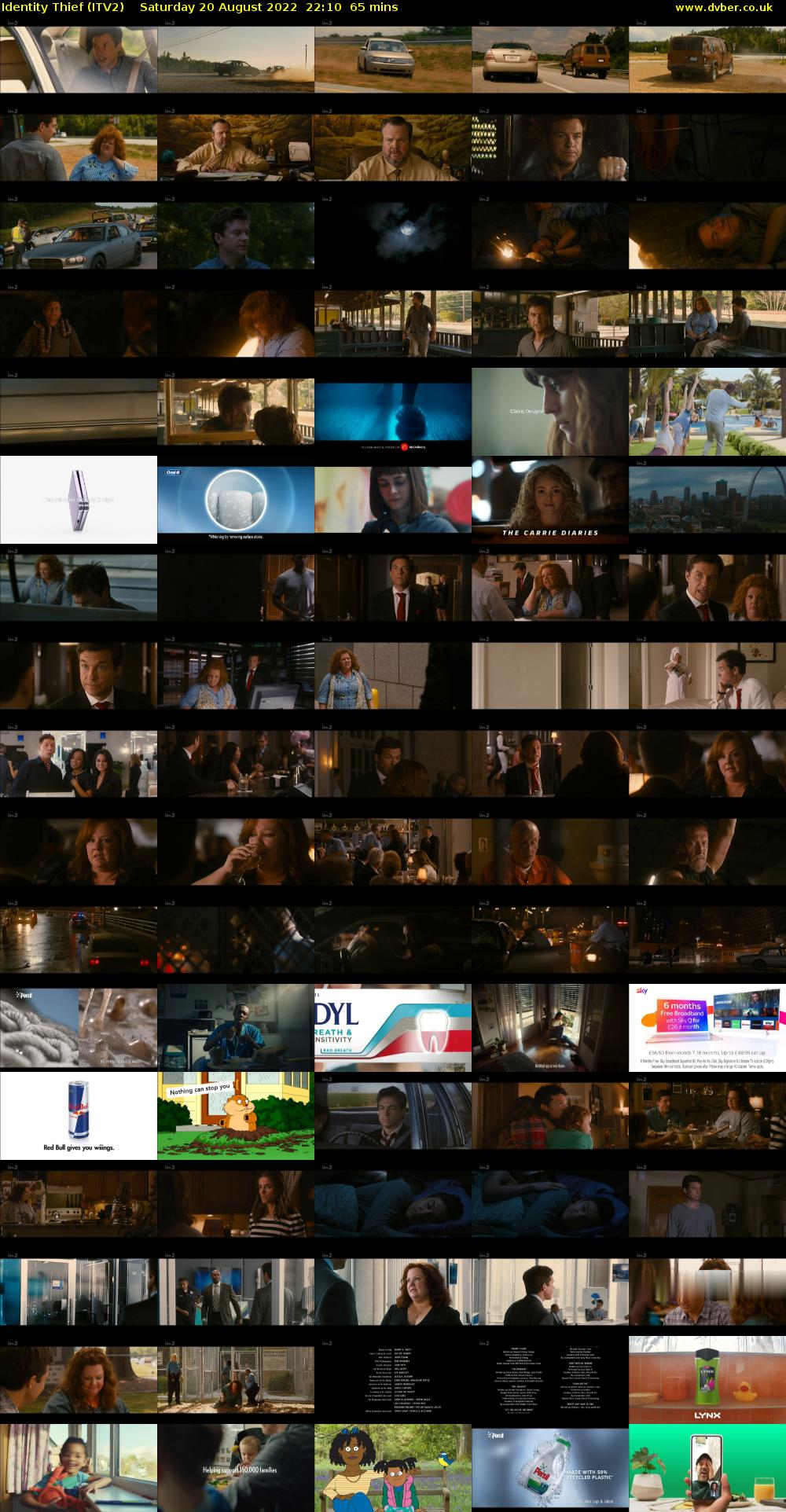 Identity Thief (ITV2) Saturday 20 August 2022 22:10 - 23:15