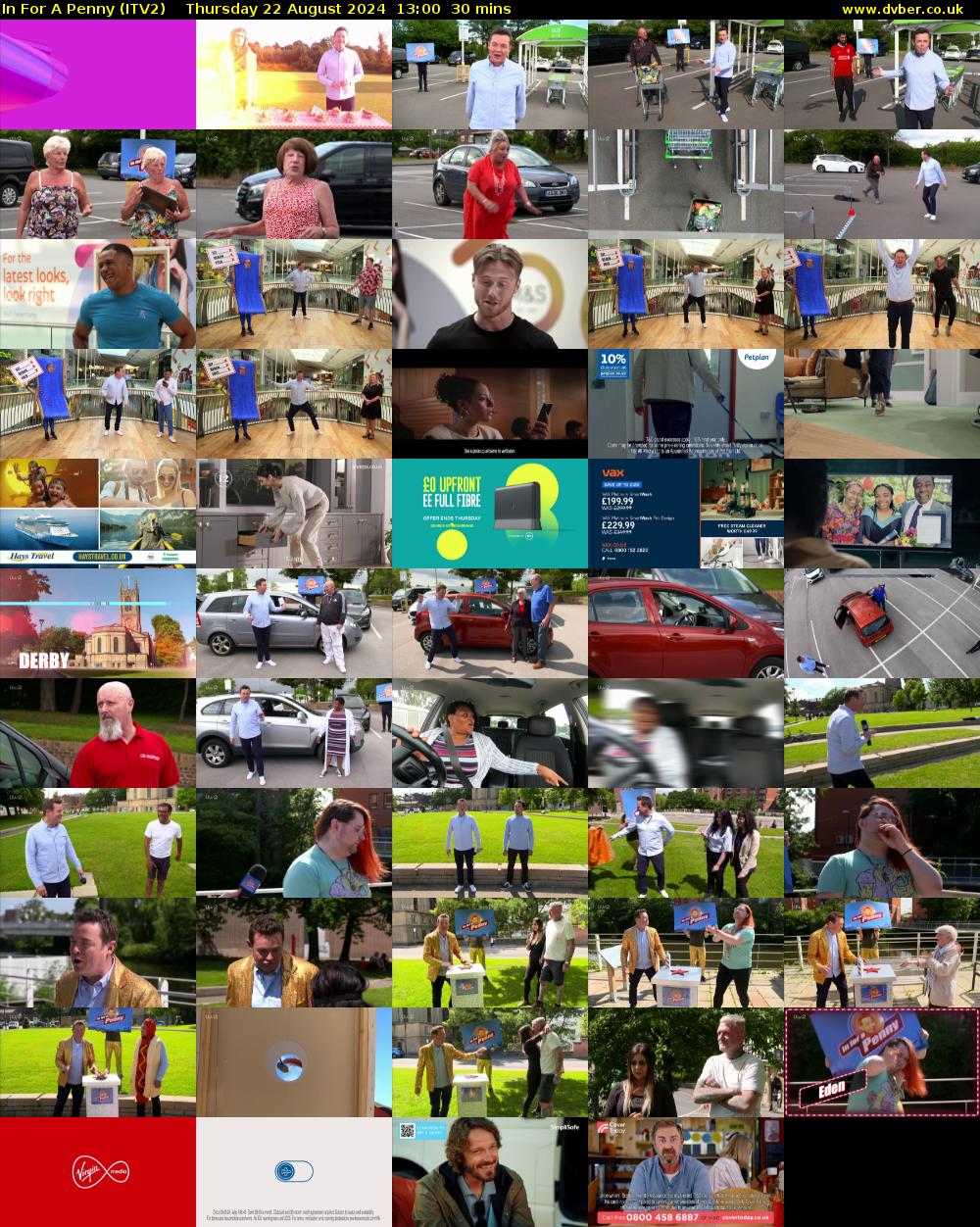In For A Penny (ITV2) Thursday 22 August 2024 13:00 - 13:30