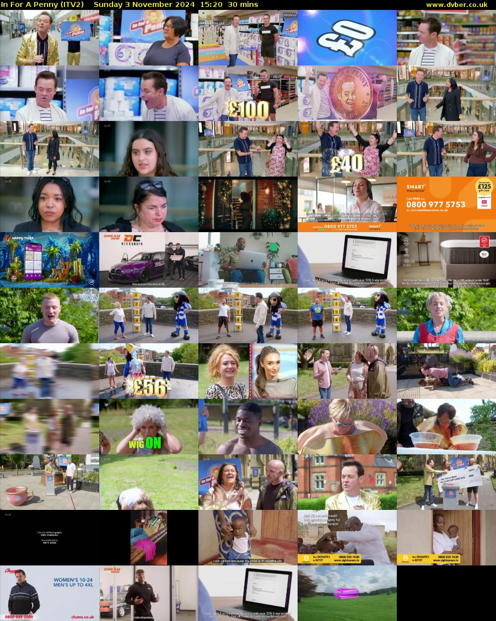 In For A Penny (ITV2) Sunday 3 November 2024 15:20 - 15:50