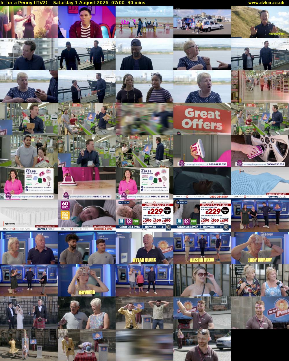 In For A Penny (ITV2) Saturday 1 August 2026 07:00 - 07:30