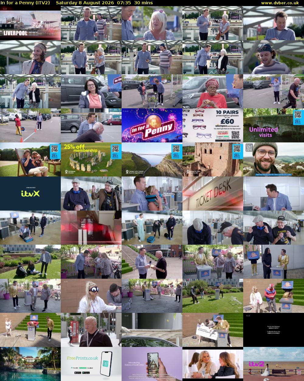 In For A Penny (ITV2) Saturday 8 August 2026 07:35 - 08:05