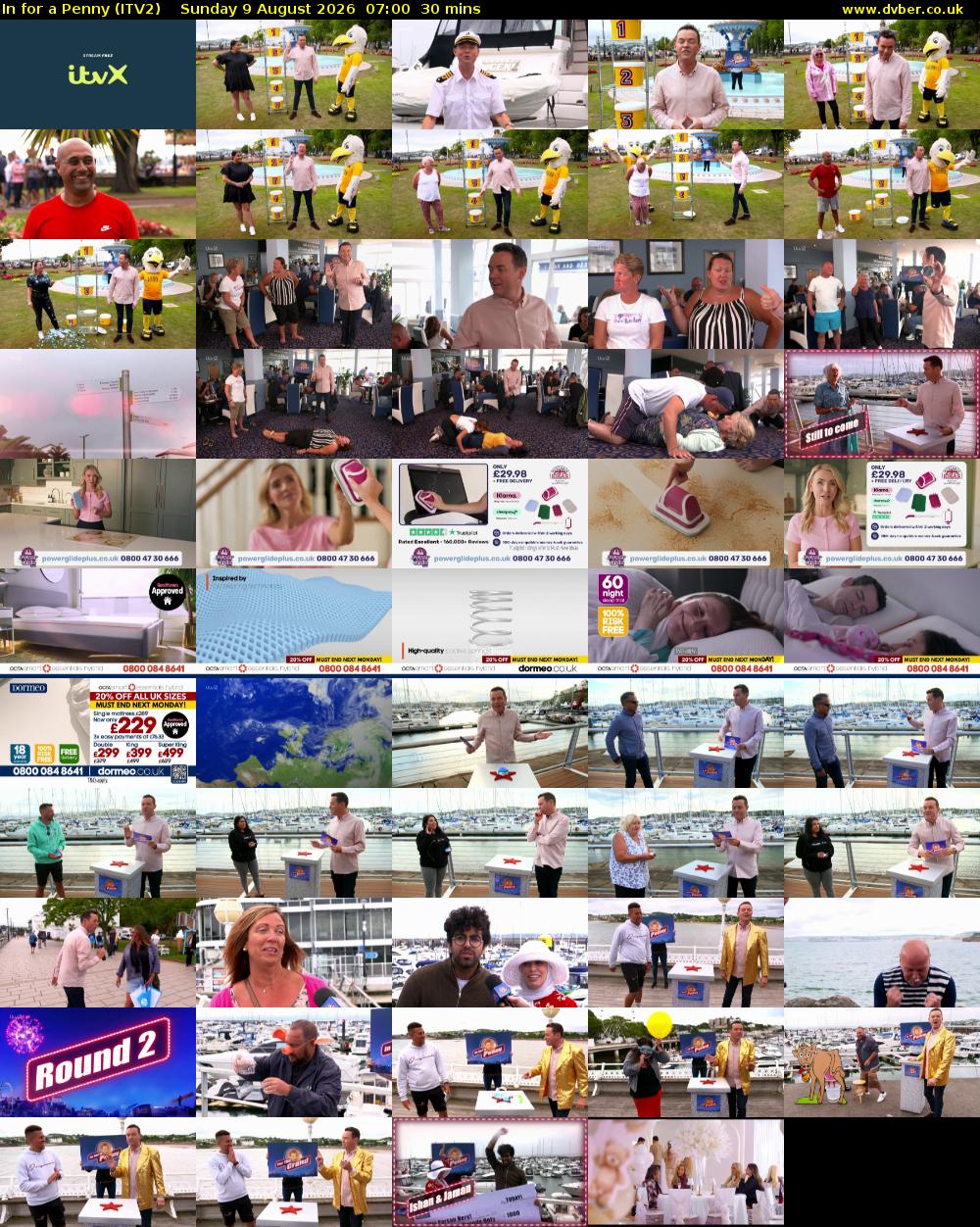 In For A Penny (ITV2) Sunday 9 August 2026 07:00 - 07:30