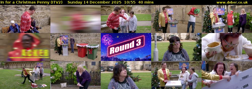 In For a Christmas Penny (ITV2) Sunday 14 December 2025 10:55 - 11:35