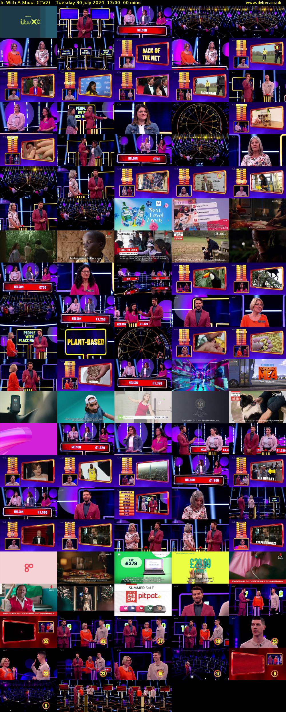 In With A Shout (ITV2) Tuesday 30 July 2024 13:00 - 14:00