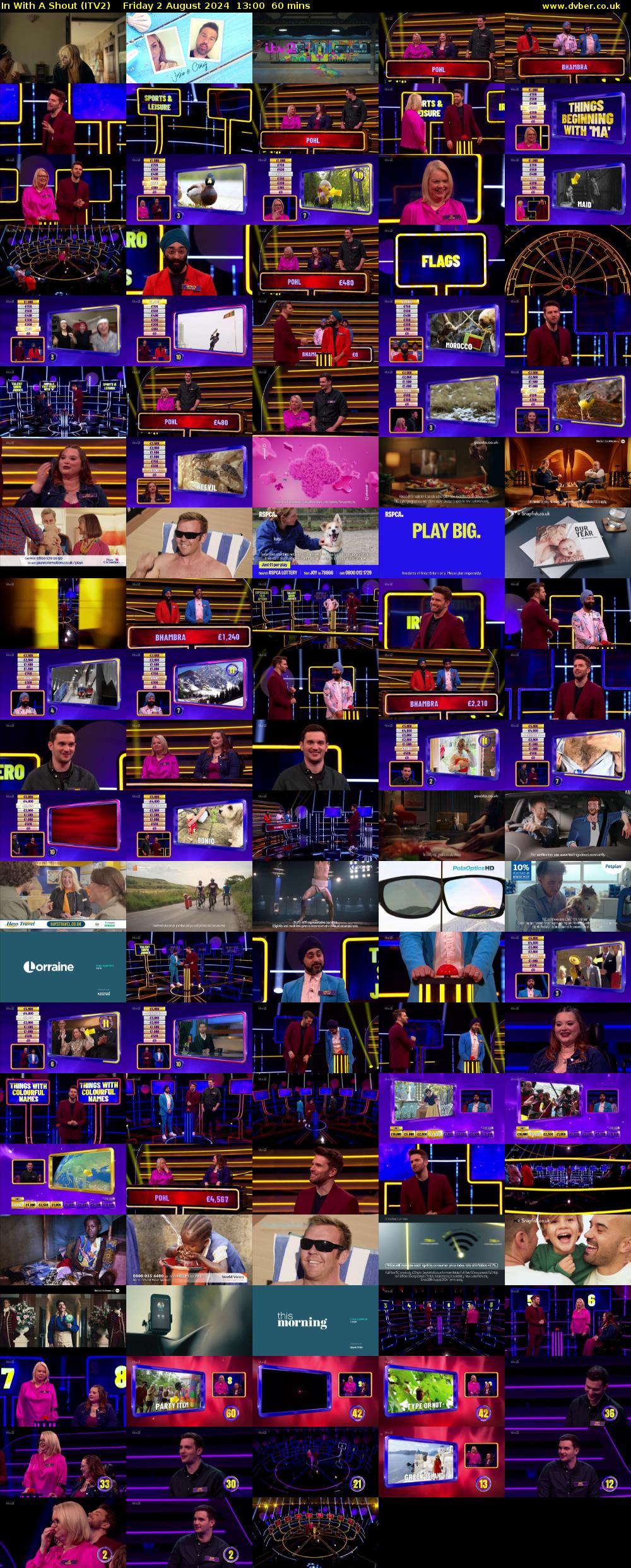 In With A Shout (ITV2) Friday 2 August 2024 13:00 - 14:00