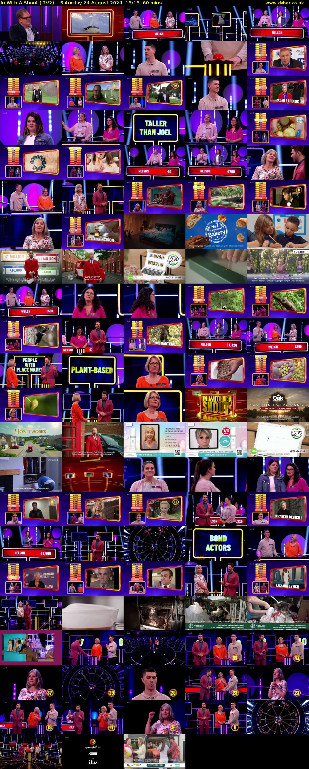 In With A Shout (ITV2) Saturday 24 August 2024 15:15 - 16:15
