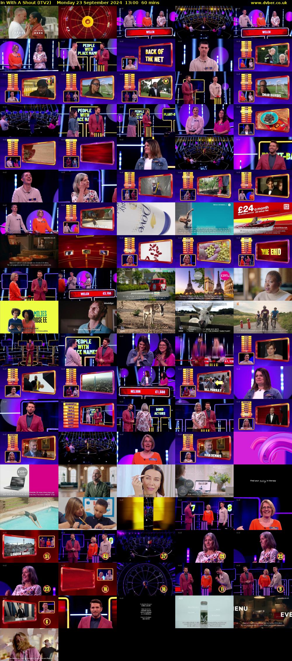 In With A Shout (ITV2) Monday 23 September 2024 13:00 - 14:00