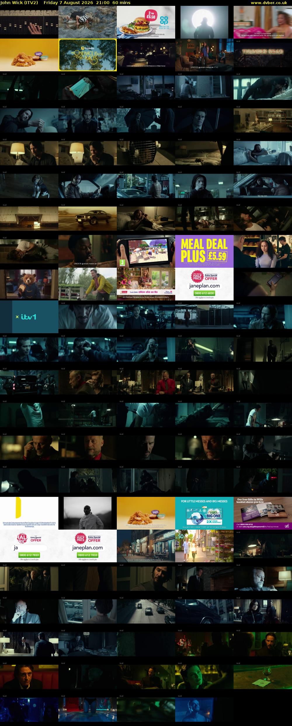 John Wick (ITV2) Friday 7 August 2026 21:00 - 22:00
