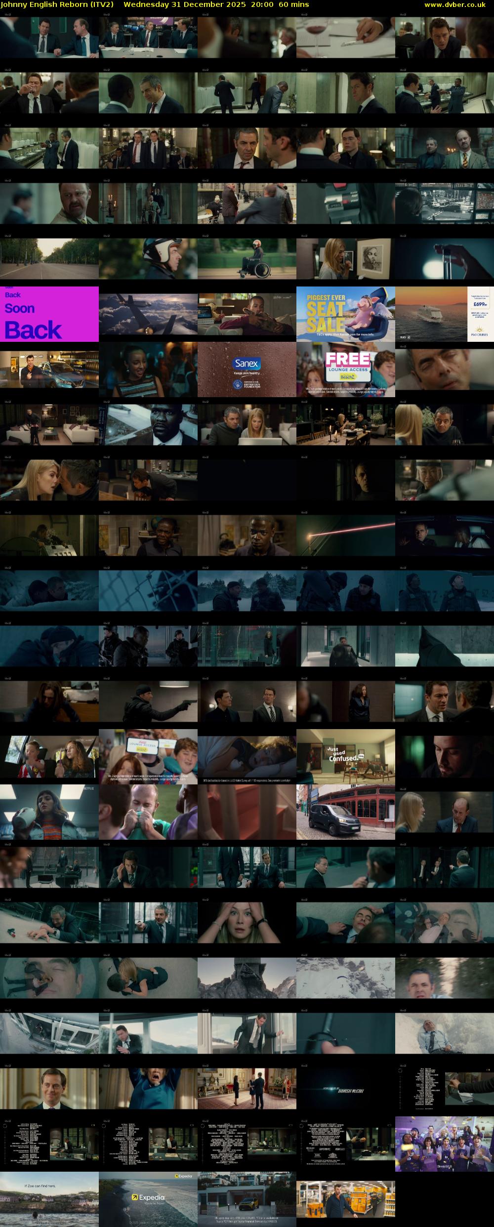 Johnny English Reborn (ITV2) Wednesday 31 December 2025 20:00 - 21:00