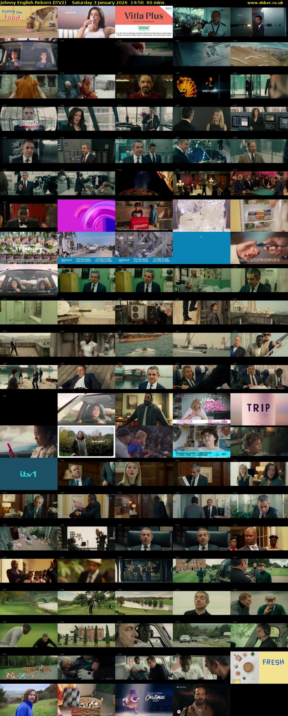 Johnny English Reborn (ITV2) Saturday 3 January 2026 14:50 - 15:50