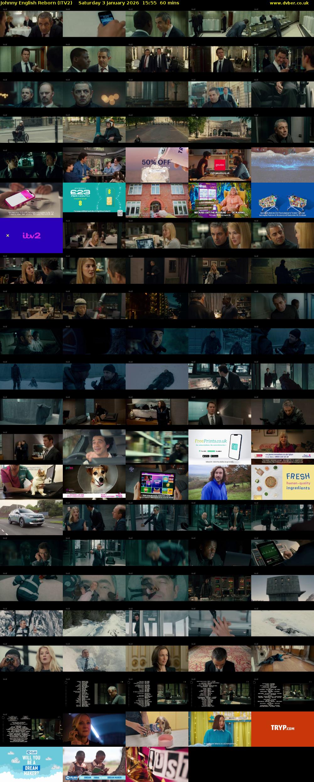 Johnny English Reborn (ITV2) Saturday 3 January 2026 15:55 - 16:55