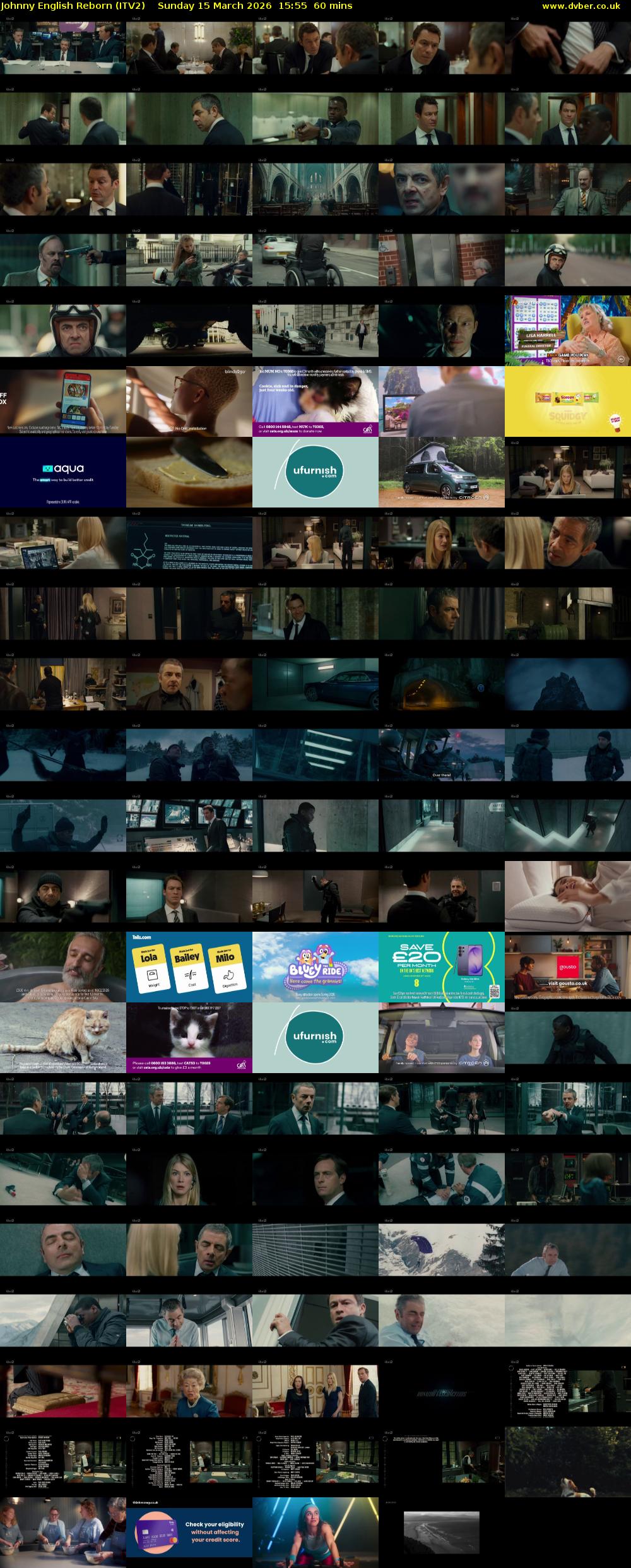Johnny English Reborn (ITV2) Sunday 15 March 2026 15:55 - 16:55