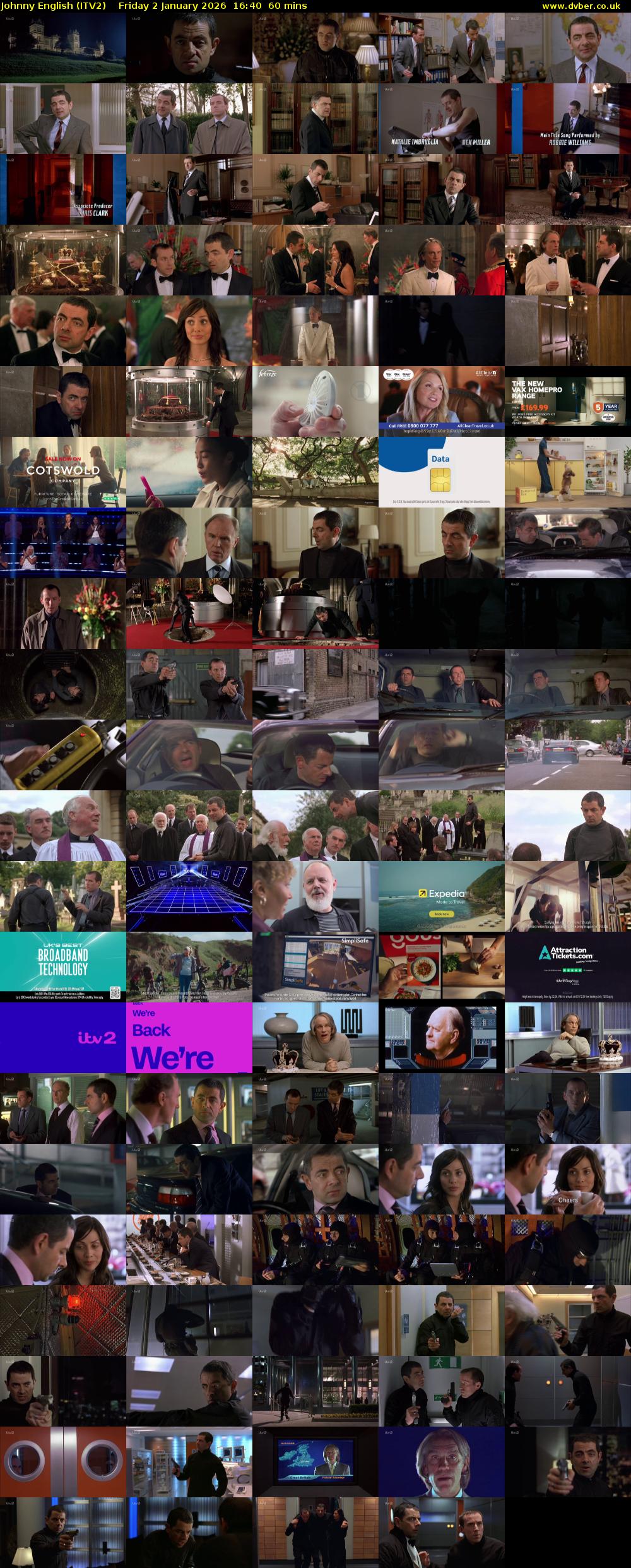 Johnny English (ITV2) Friday 2 January 2026 16:40 - 17:40