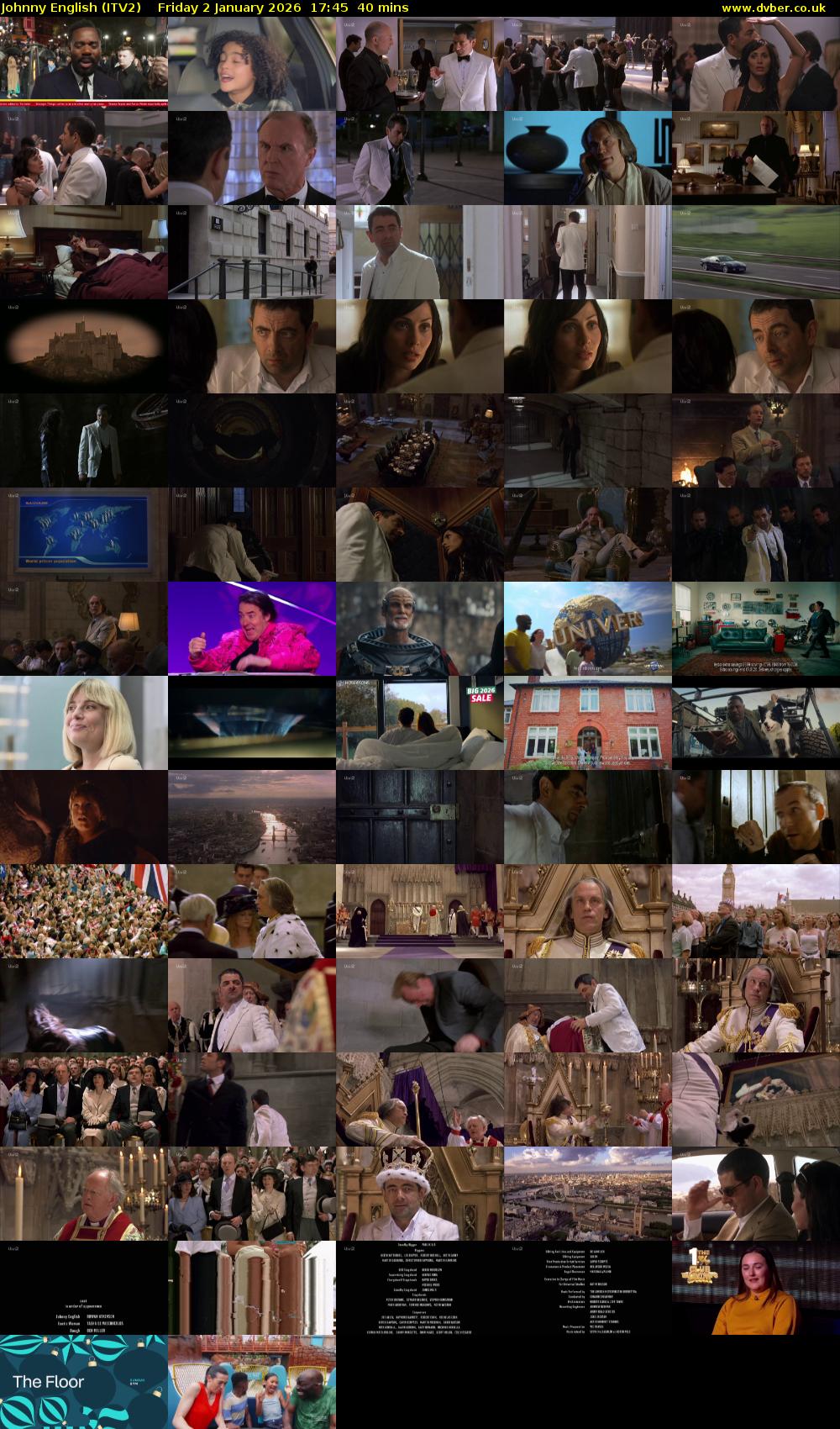 Johnny English (ITV2) Friday 2 January 2026 17:45 - 18:25