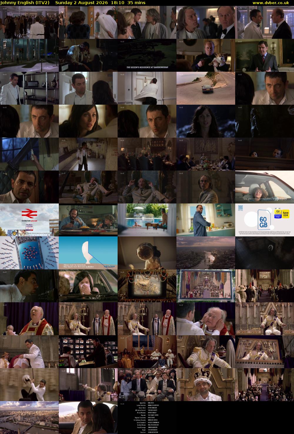 Johnny English (ITV2) Sunday 2 August 2026 18:10 - 18:45