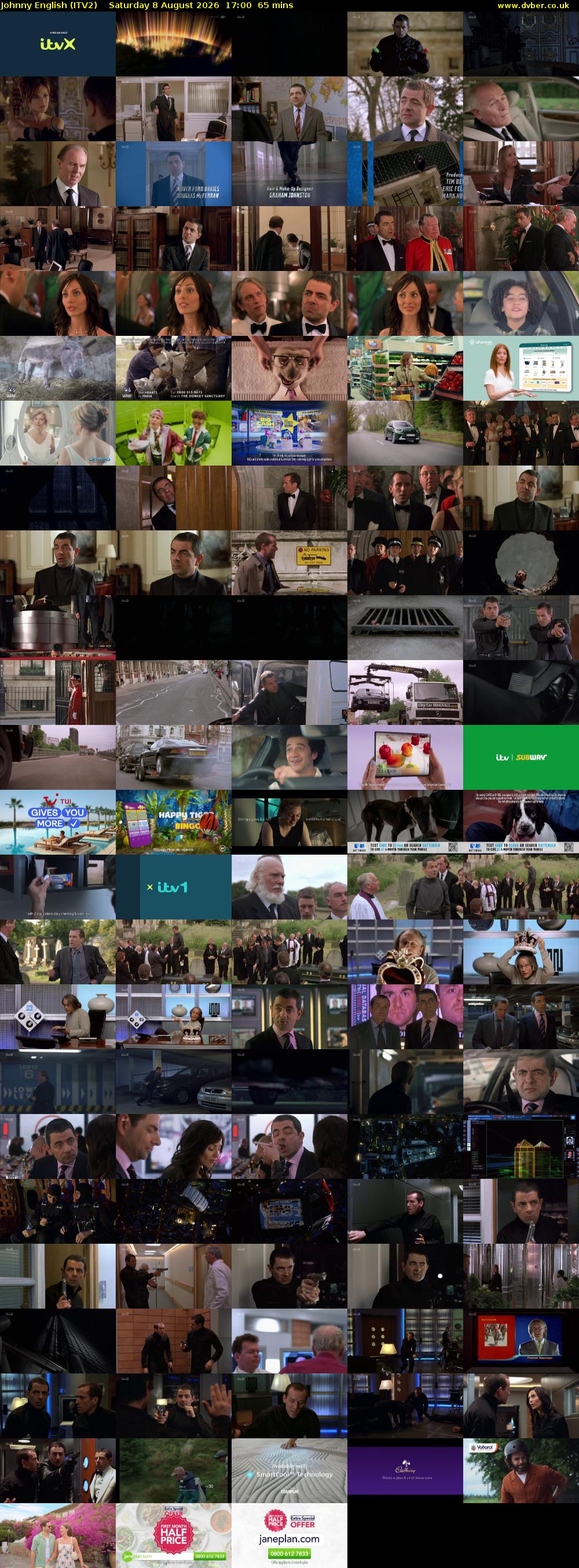 Johnny English (ITV2) Saturday 8 August 2026 17:00 - 18:05