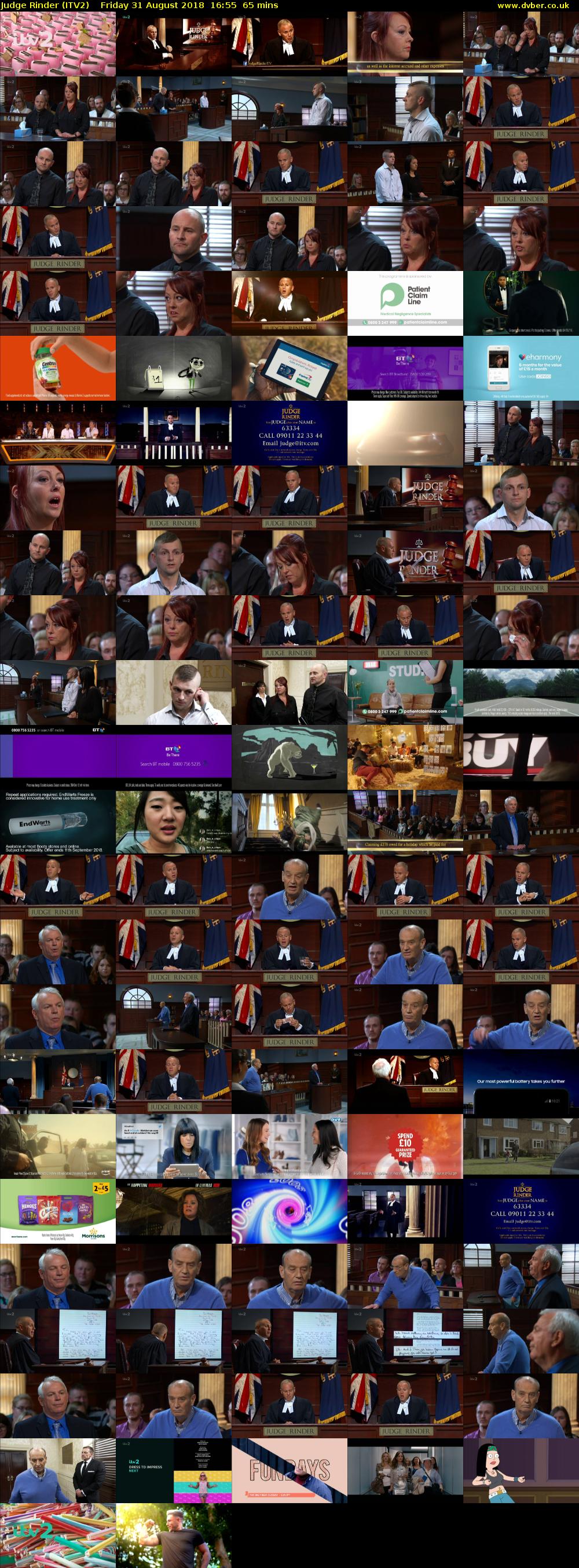 Judge Rinder (ITV2) Friday 31 August 2018 16:55 - 18:00