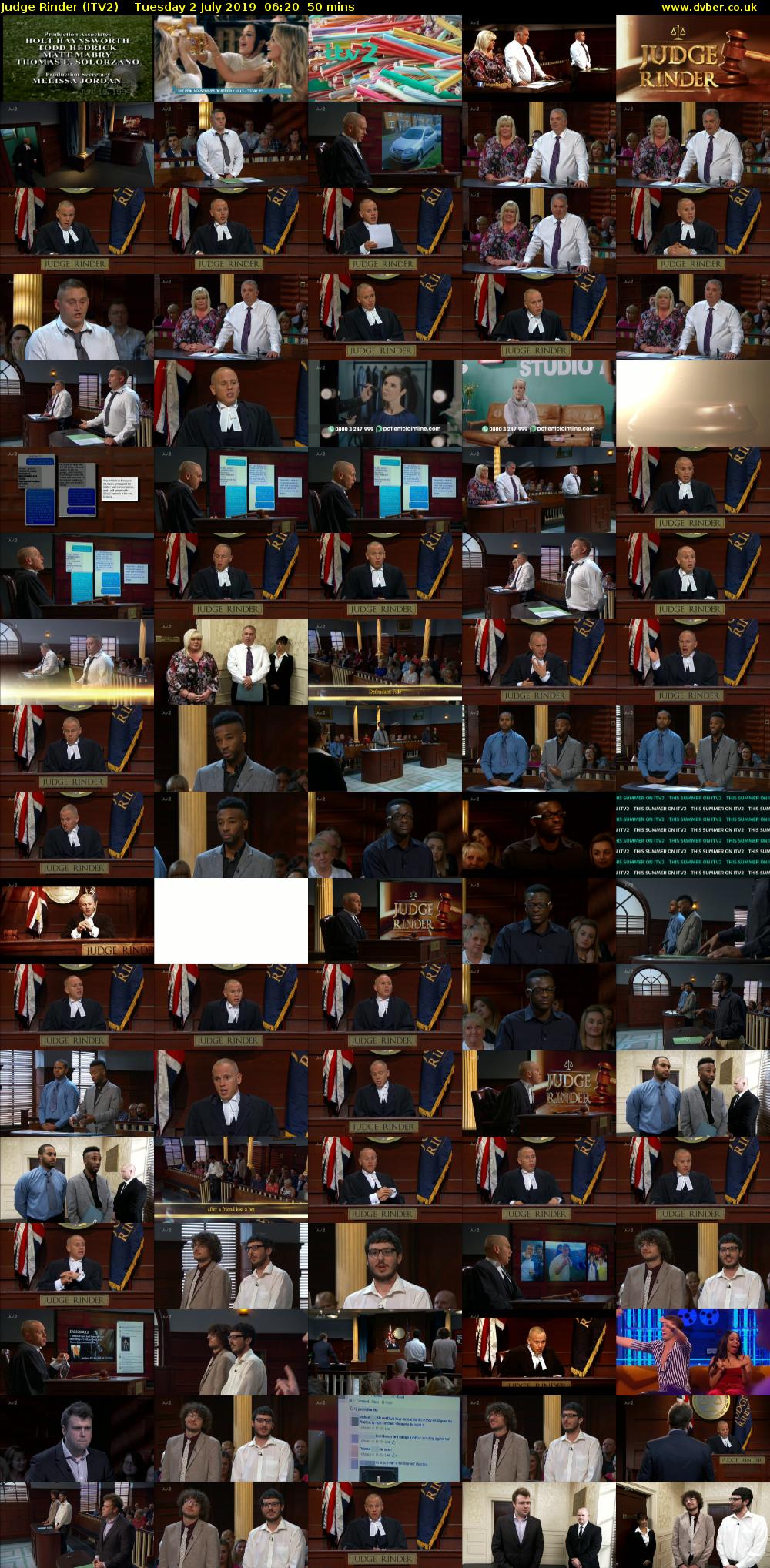 Judge Rinder (ITV2) Tuesday 2 July 2019 06:20 - 07:10