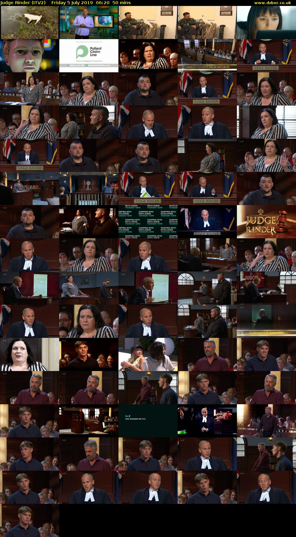 Judge Rinder (ITV2) Friday 5 July 2019 06:20 - 07:10