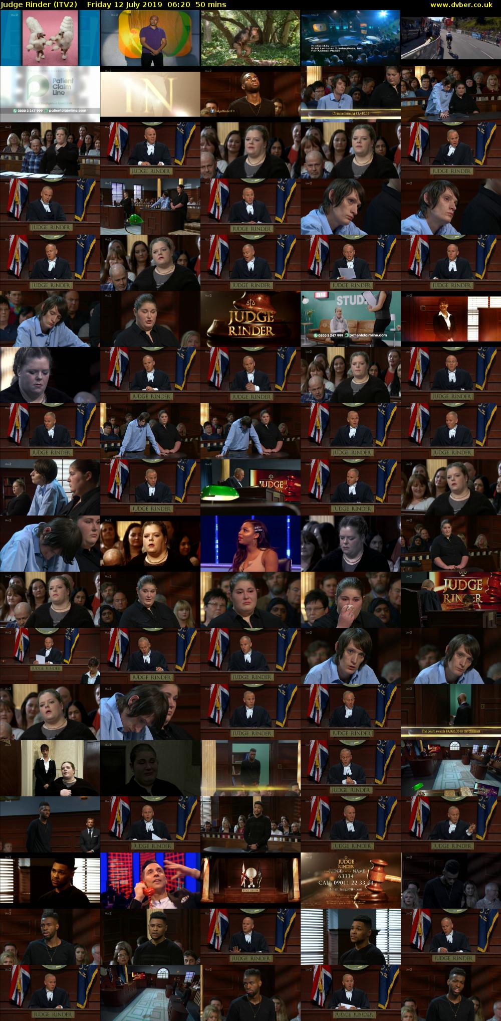 Judge Rinder (ITV2) Friday 12 July 2019 06:20 - 07:10
