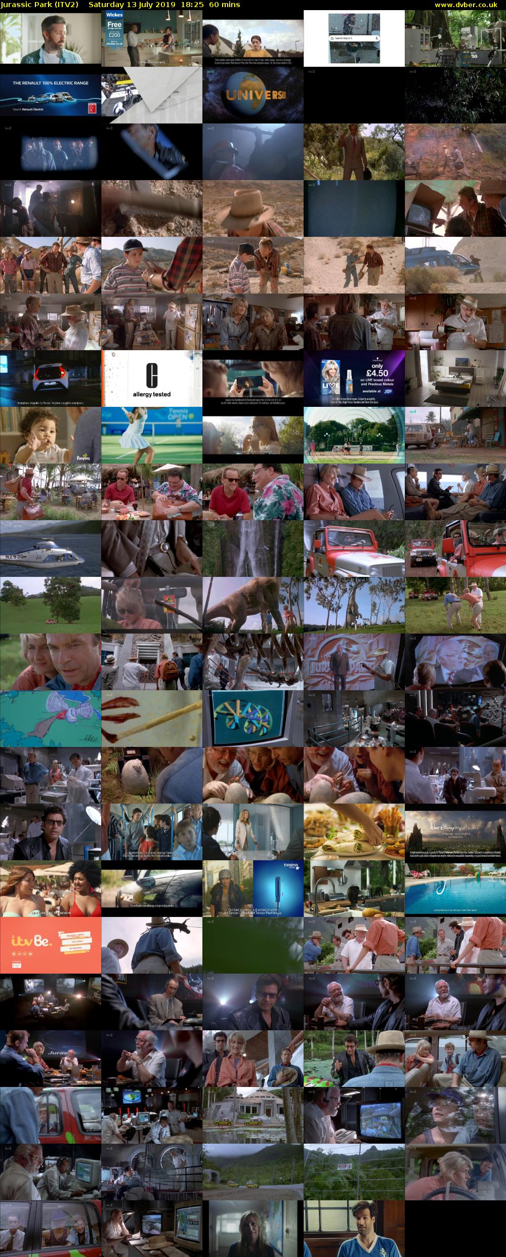 Jurassic Park (ITV2) Saturday 13 July 2019 18:25 - 19:25
