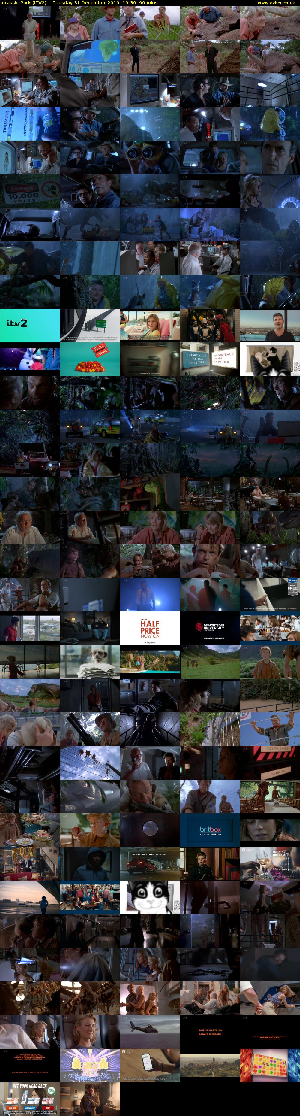 Jurassic Park (ITV2) Tuesday 31 December 2019 19:30 - 21:00