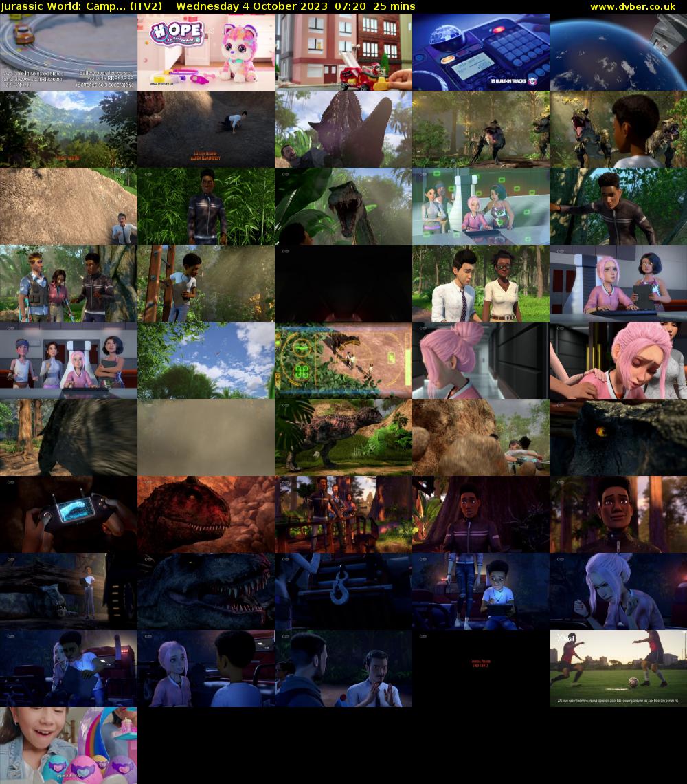Jurassic World: Camp... (ITV2) Wednesday 4 October 2023 07:20 - 07:45