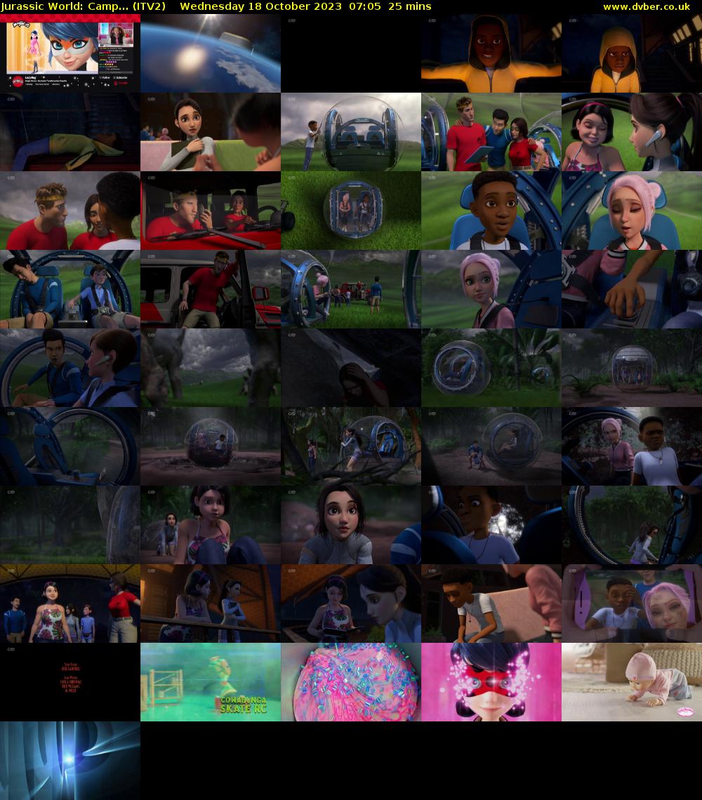 Jurassic World: Camp... (ITV2) Wednesday 18 October 2023 07:05 - 07:30